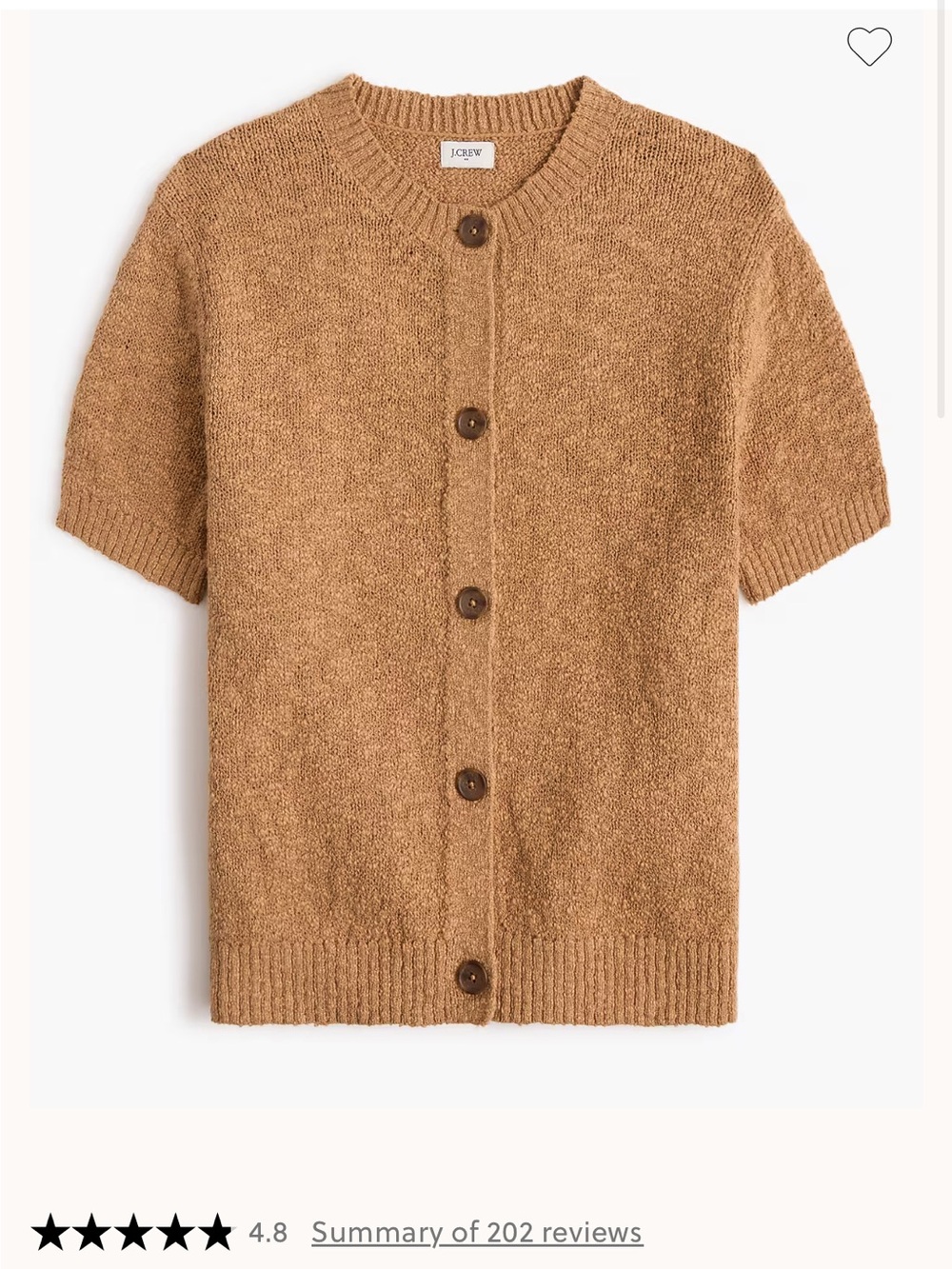 J. Crew womens Short-Sleeve slub cardigan sweater